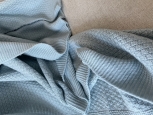 Kašmírová deka vafĺova bledomodrá