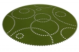 Kruhový koberec Stamp 120cm olive