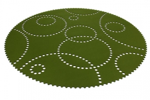 Kruhový koberec Stamp 120cm olive